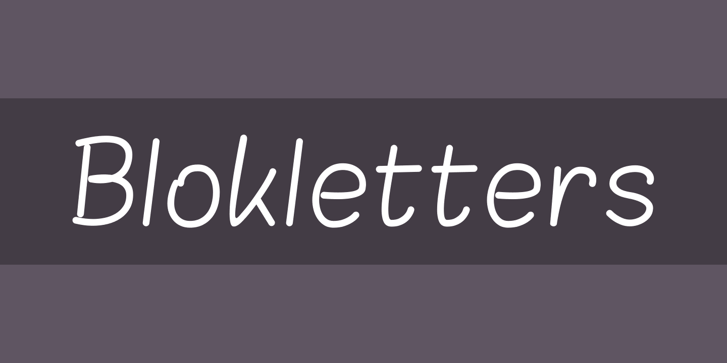 Font Blokletters